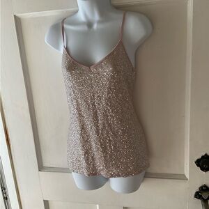 Sequined pink camisole